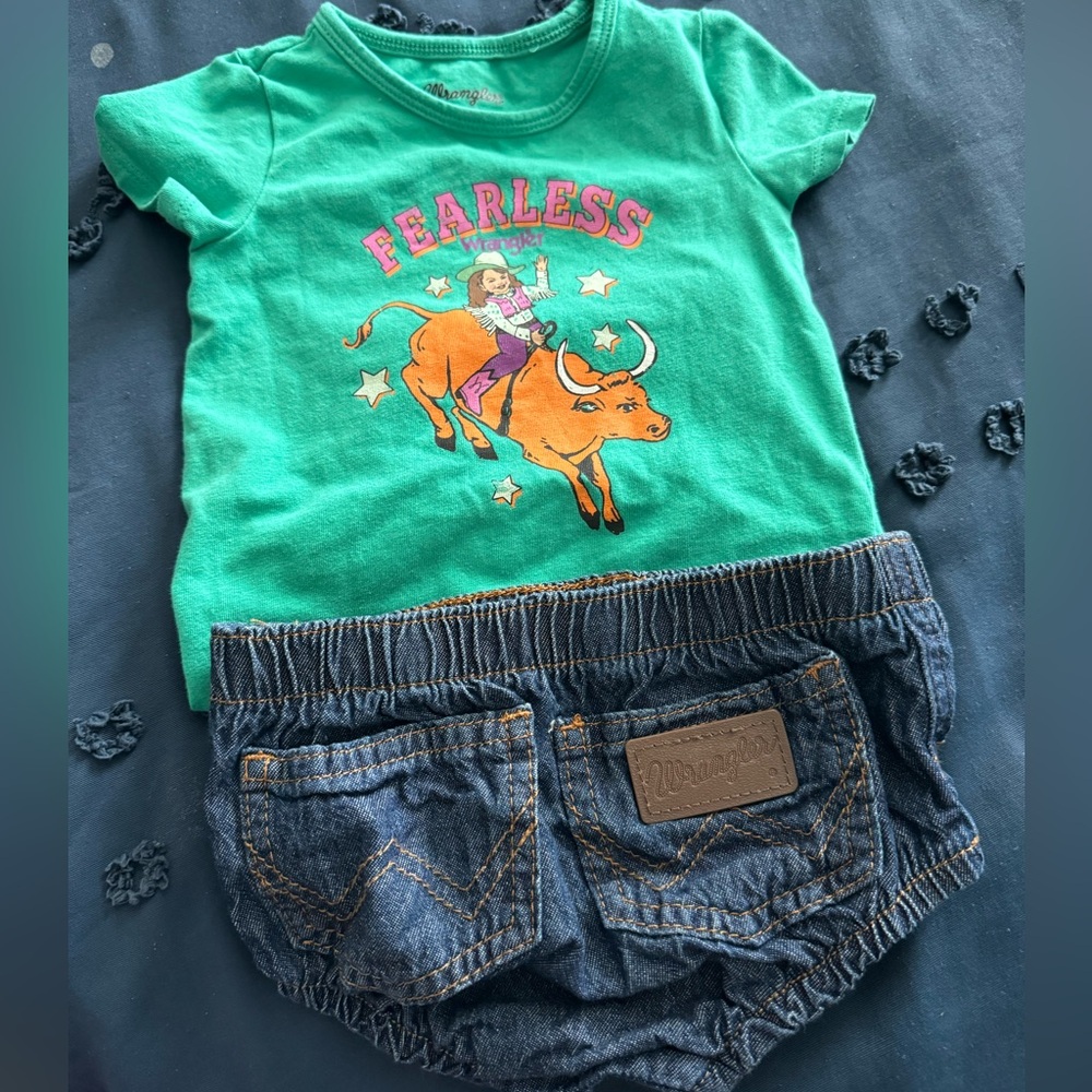 Wrangler infant girl outfit